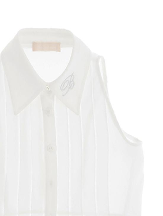 26SS [키즈] 미스블루마린 셔츠 BFCA0270 GA0260000 White - MISS BLUMARINE