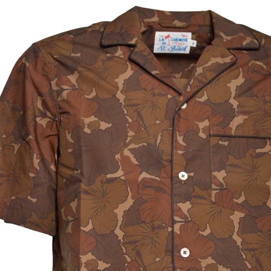 26SS 세인트바쓰 반팔 셔츠 KALE004 00949L18 Marrone - MC2 SAINT BARTH