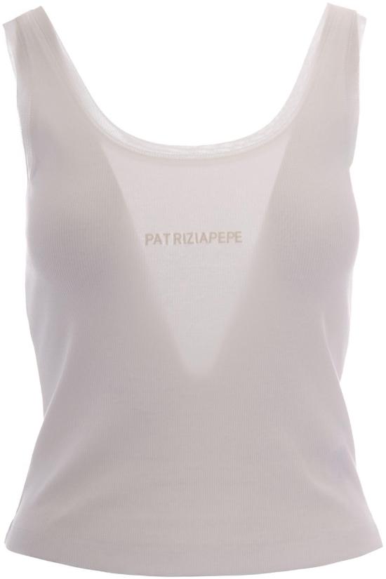 26SS 파트리지아페페 민소매 티셔츠 2M4523J407W146 WHITE