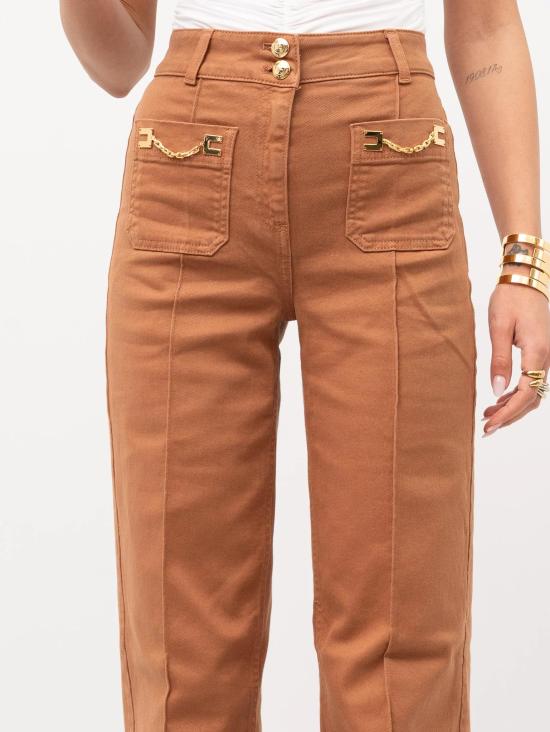 26SS 엘리자베타프랜치 수트 팬츠 PJ25D61E2 600 Cuoio - ELISABETTA FRANCHI