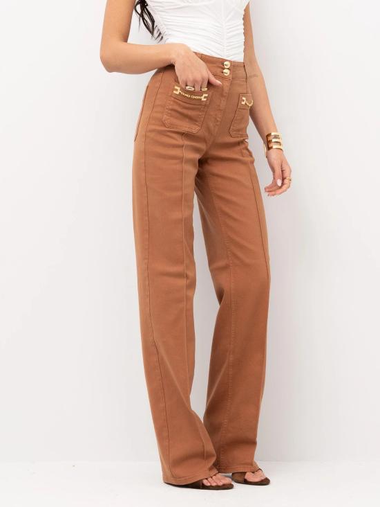 26SS 엘리자베타프랜치 수트 팬츠 PJ25D61E2 600 Cuoio - ELISABETTA FRANCHI