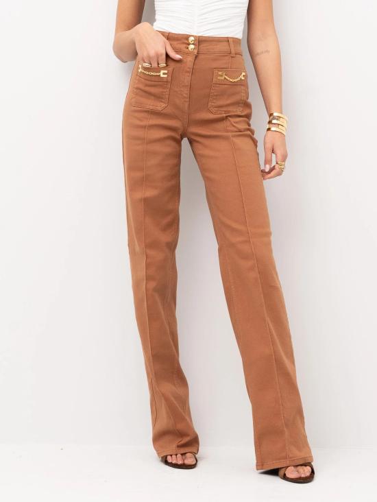 26SS 엘리자베타프랜치 수트 팬츠 PJ25D61E2 600 Cuoio - ELISABETTA FRANCHI