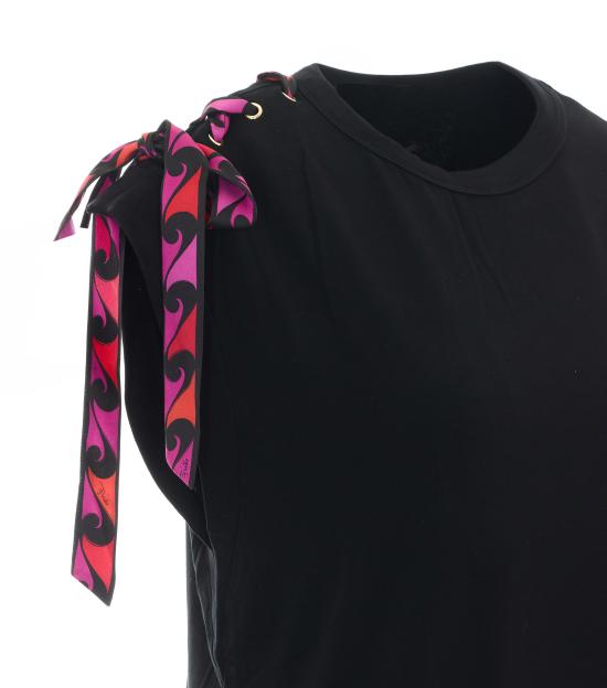 26SS 푸찌 민소매 티셔츠 6HTP40 6H990999 Black - PUCCI