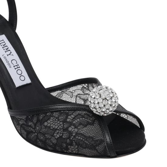 26FW 지미추 힐/펌프스 SACORA 85 FNBBLACK CRYSTAL - JIMMY CHOO