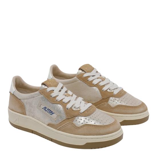 26FW 오트리 메달리스트 로우 레더 스니커즈 AULW YB01 Beige - AUTRY