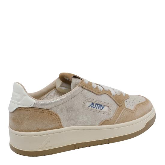 26FW 오트리 메달리스트 로우 레더 스니커즈 AULW YB01 Beige - AUTRY