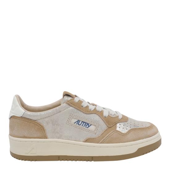 26FW 오트리 메달리스트 로우 레더 스니커즈 AULW YB01 Beige