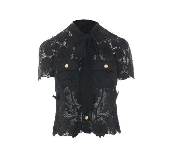 26FW 셀프 포트레이트 블라우스 111T BLACK Black