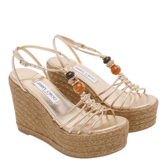 26FW 지미추 샌들 LEMI WEDGE 100 IPRGOLD MIX - JIMMY CHOO