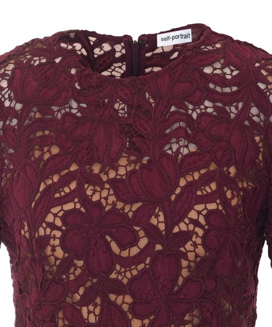 26FW 셀프 포트레이트 롱 원피스 107M BURGUNDY Red - SELF PORTRAIT