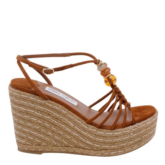 26FW 지미추 샌들 LEMI WEDGE 100 IPVTAN MIX Brown