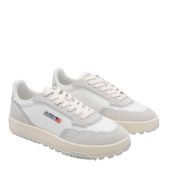 26FW 오트리 WILDPACE 로우 스니커즈 립스탑 나일론 가죽 LDLM AK01 White - AUTRY