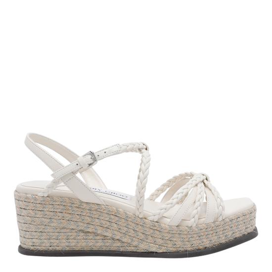 26FW 지미추 샌들 NYRA 60 ZKQLATTE NATURAL White