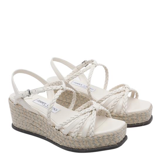 26FW 지미추 샌들 NYRA 60 ZKQLATTE NATURAL White - JIMMY CHOO
