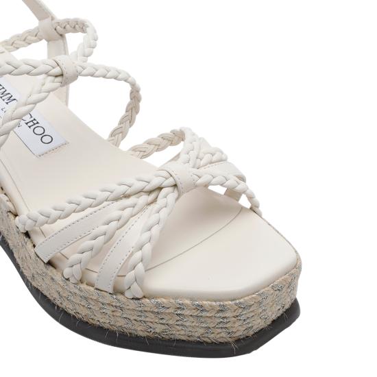26FW 지미추 샌들 NYRA 60 ZKQLATTE NATURAL White - JIMMY CHOO