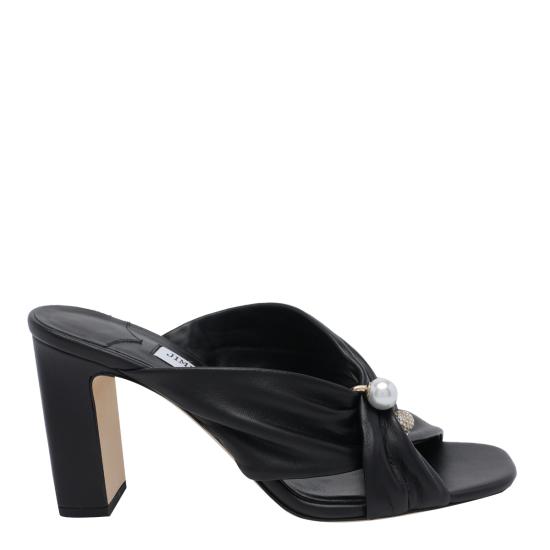 26FW 지미추 뮬/슬리퍼 RAFI 85 GVRBLACK Black
