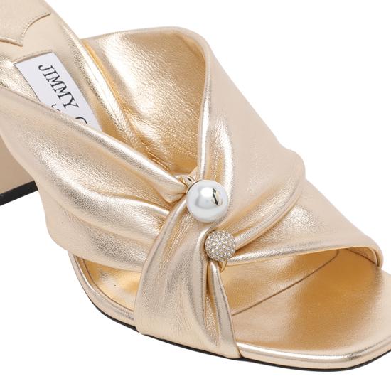 26FW 지미추 뮬/슬리퍼 RAFI 85 MNAGOLD Gold - JIMMY CHOO