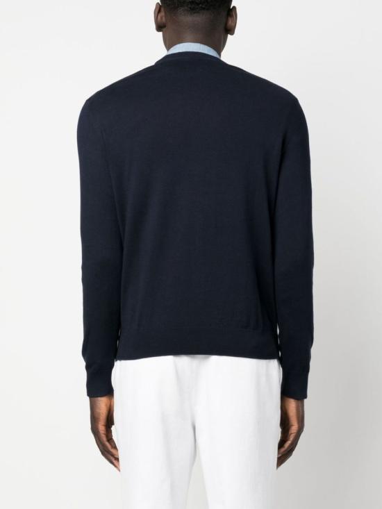  폴로 랄프로렌 포니 로고 자수 피마 코튼 스웨터 710 684957 Blue - POLO RALPH LAUREN
