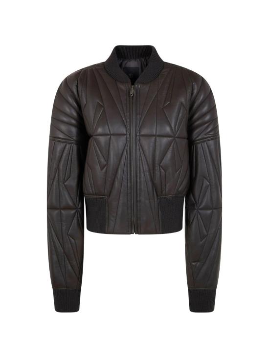 26SS 릭오웬스 몽클레어 가죽 자켓 MU01F1A11 M8116 Brown