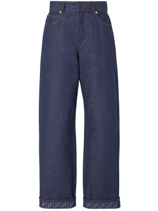 26SS 펜디 블루 데님 팬츠 팬츠 FLP882 AOHS Blue