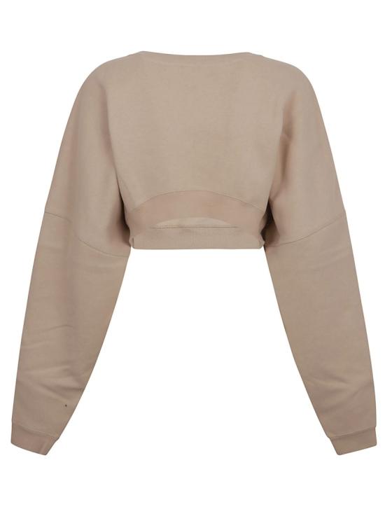  생로랑 크롭 스웨트셔츠 770879Y36SW9921 Neutrals - SAINT LAURENT