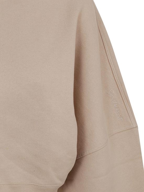  생로랑 크롭 스웨트셔츠 770879Y36SW9921 Neutrals - SAINT LAURENT