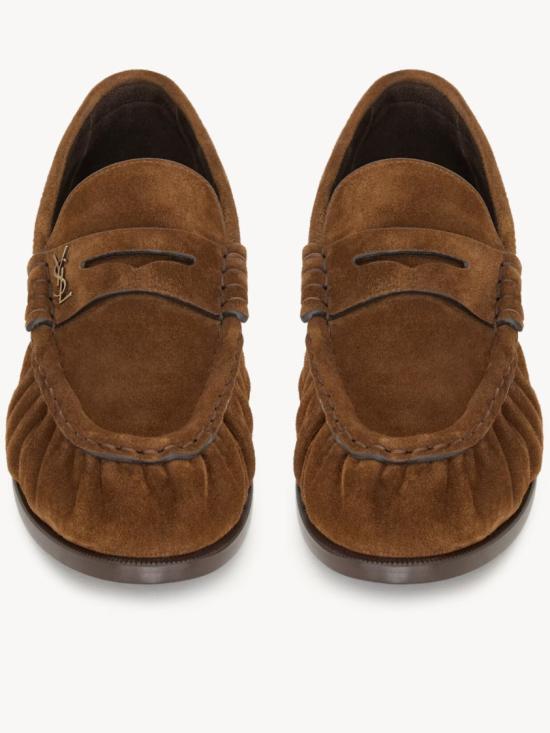 26SS 생로랑 로퍼 839471 27DTT Brown - SAINT LAURENT