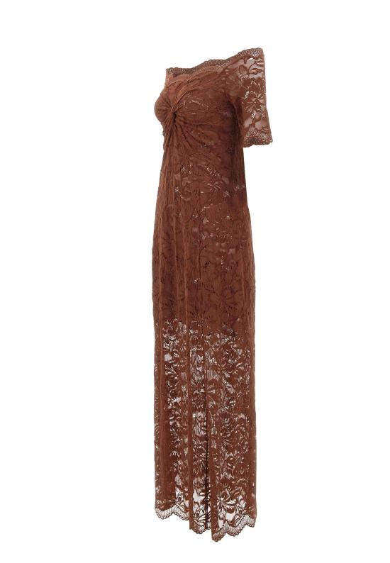 26SS 파코라반 롱 원피스 25HJRO106PA0170 P237 BROWN - PACO RABANNE