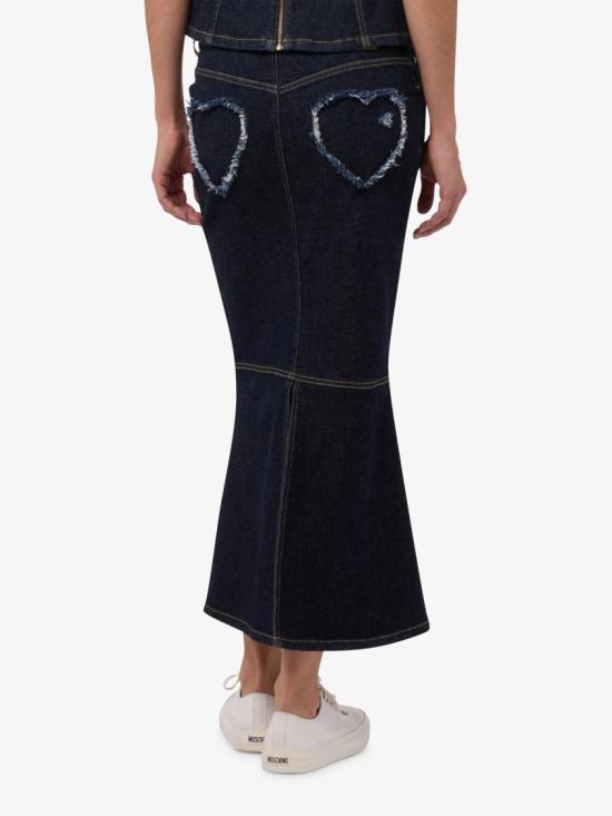 26SS 모스키노 데님 스커트 A01060437 Blue - MOSCHINO