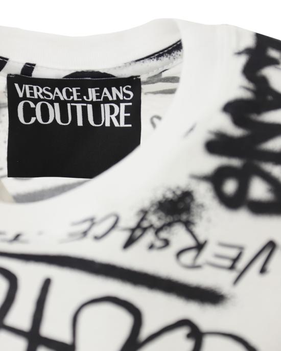  베르사체 반팔 티셔츠 75GAH6S0 75UP600 003 BIANCO NERO - VERSACE