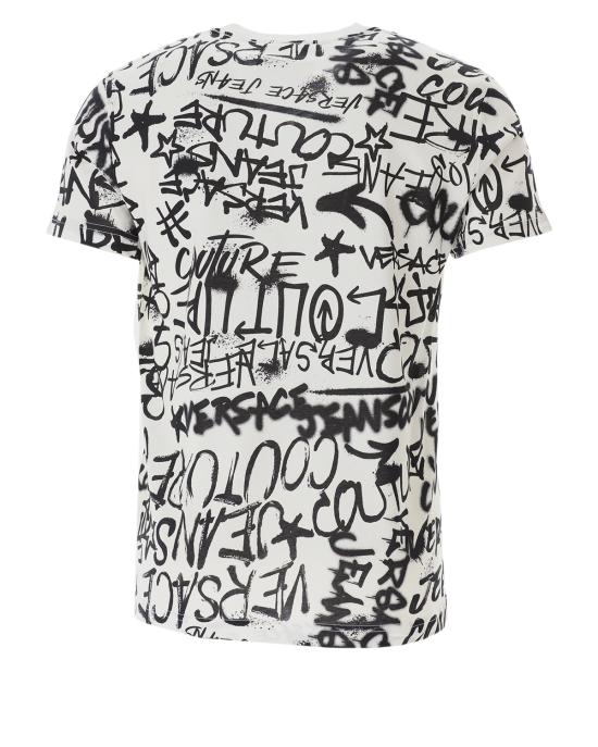  베르사체 반팔 티셔츠 75GAH6S0 75UP600 003 BIANCO NERO - VERSACE