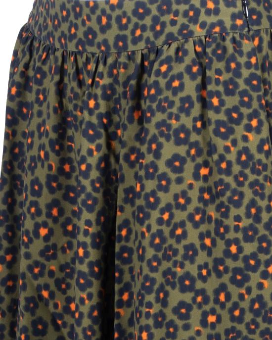  겐조 롱 스커트 FD52JU1999O3 50 hana leopard MILITARE - KENZO