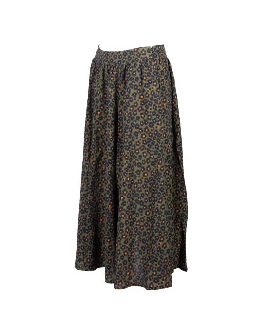  겐조 롱 스커트 FD52JU1999O3 50 hana leopard MILITARE - KENZO