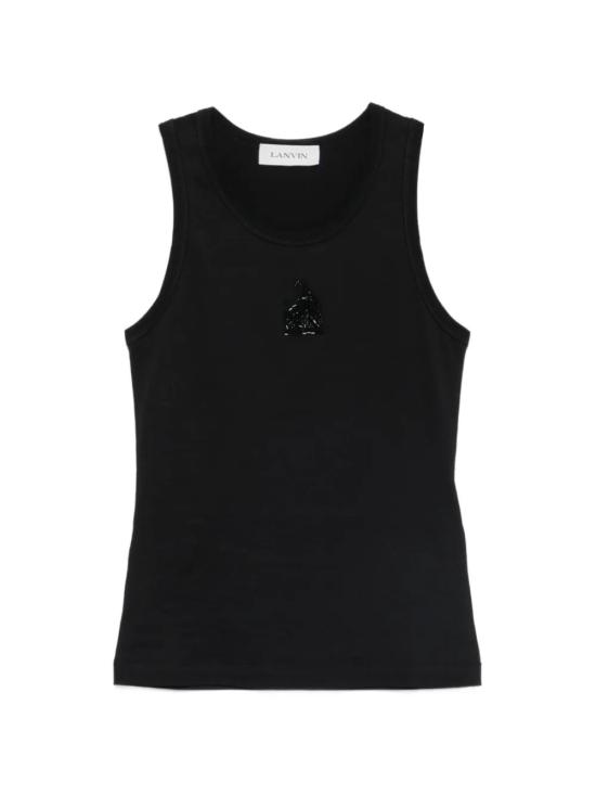 26SS 랑방 민소매 티셔츠 RWTS0067J320E2610 Black