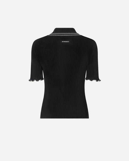 26SS 핑코 폴로 티셔츠 106287A343 Z99 Nero - PINKO