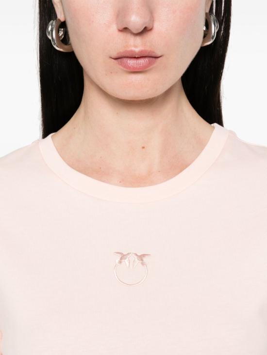 26SS 핑코 반팔 티셔츠 100355A2HN N38 Rosa castano pallido - PINKO