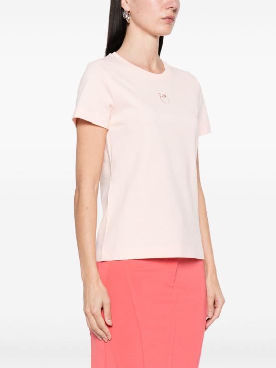 26SS 핑코 반팔 티셔츠 100355A2HN N38 Rosa castano pallido - PINKO