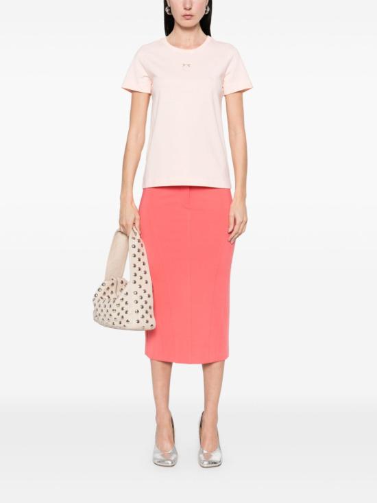 26SS 핑코 반팔 티셔츠 100355A2HN N38 Rosa castano pallido - PINKO