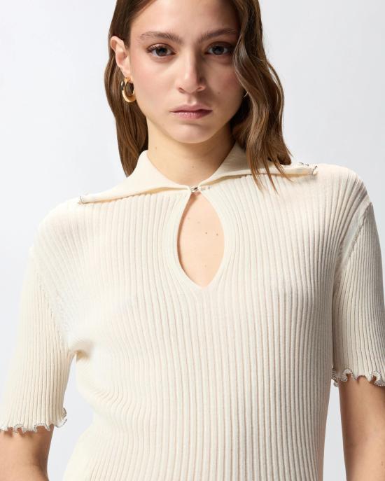 26SS 핑코 폴로 티셔츠 106287A343 C14 Bianco - PINKO