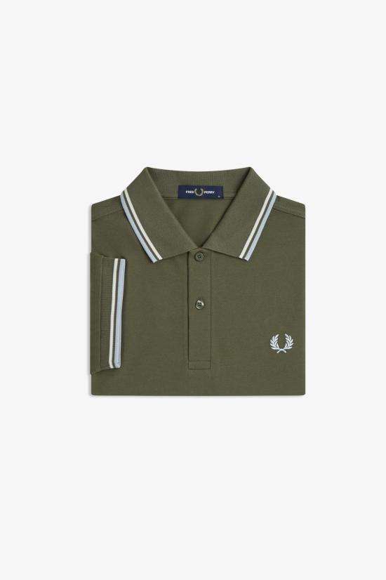 26SS 프레드페리 폴로 티셔츠 M3600 87B Lwgrn ecru dskbl - FRED PERRY