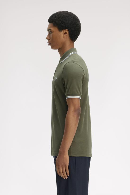 26SS 프레드페리 폴로 티셔츠 M3600 87B Lwgrn ecru dskbl - FRED PERRY