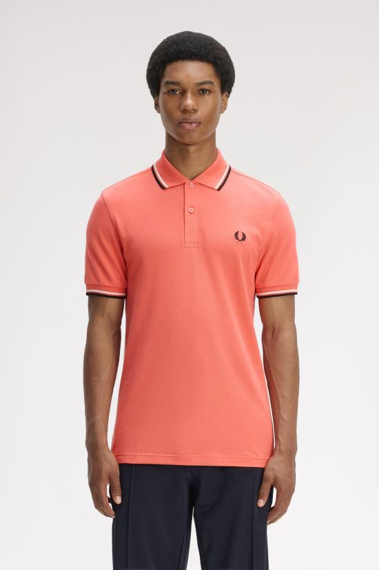 26SS 프레드페리 폴로 티셔츠 M3600 04C Strwcrm ecru blk - FRED PERRY