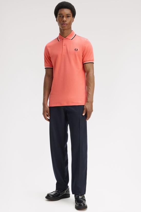 26SS 프레드페리 폴로 티셔츠 M3600 04C Strwcrm ecru blk - FRED PERRY