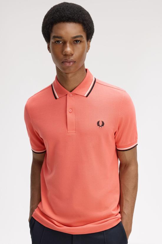 26SS 프레드페리 폴로 티셔츠 M3600 04C Strwcrm ecru blk - FRED PERRY