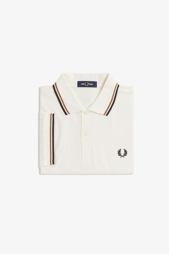 26SS 프레드페리 폴로 티셔츠 M3600 79B Ecru drkml blk - FRED PERRY