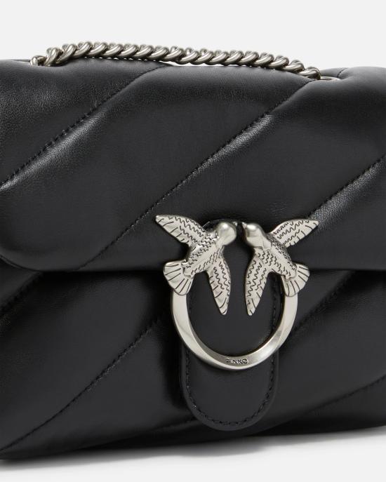 26SS 핑코 크로스백 100039A0F2 Z99O Nero old silver - PINKO