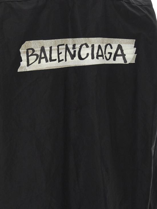 26SS 발렌시아가 마스킹 테이프 라지 핏 롱 슬리브 셔츠 857809 TRM28 1000 BLACK DOM - BALENCIAGA