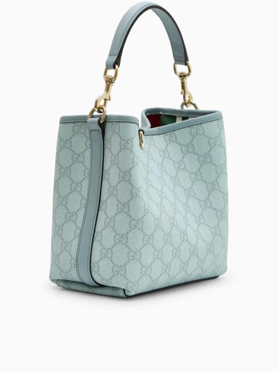 26SS 구찌 GG 엠블럼 스몰 버킷백 815118 FAD6L Blue - GUCCI