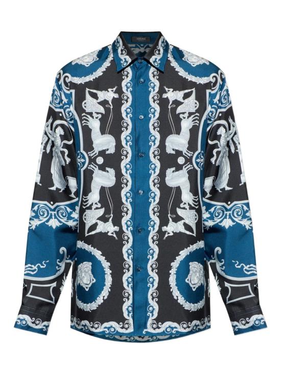 26SS 베르사체 긴팔 셔츠 1019438 1A16096 Blue