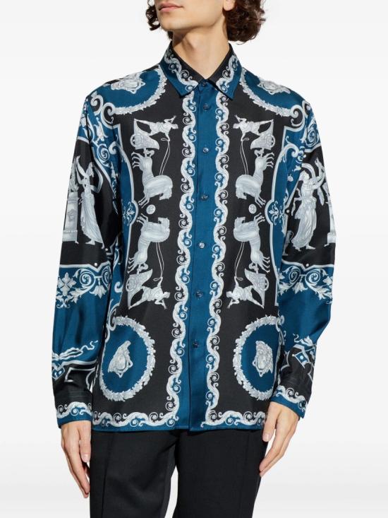 26SS 베르사체 긴팔 셔츠 1019438 1A16096 Blue - VERSACE